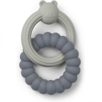 Anneau de dentition en silicone Monsieur Ours – Bleu