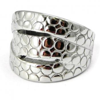 Anillo de acero 'Coreografía' con plata 50