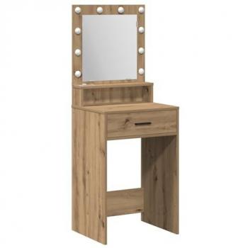 Vintage Oak Dressing Table – 50x41x135 cm, Engineered Wood Finish