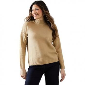 Wallis Cozy Turtleneck Jumper, XL, Camel