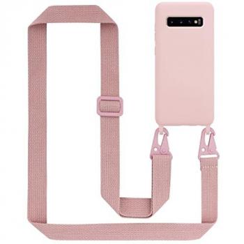 Protezione Silicone “Liquid Rose” a Catena per Samsung Galaxy S10+