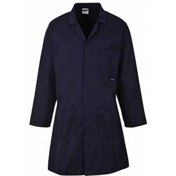 Bata de laboratorio azul marino para hombre, talla L