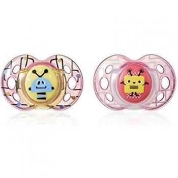 Chupetes ortodónticos Tommee Tippee Fun, silicona sin BPA, 6-18 meses, 2 unidades