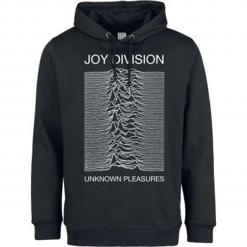 Joy Division Kapuzenpullover – Amplified Collection – Unknown Pleasures – Männer – Größe L – Schwarz – Lizenzierte Ware