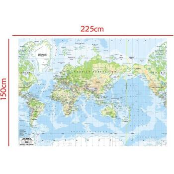 Mapa del Mundo Aerosol 150x225cm – Proyección Mercator