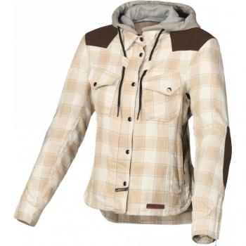 Veste textile de moto pour femmes Macna Inland Beige taille L