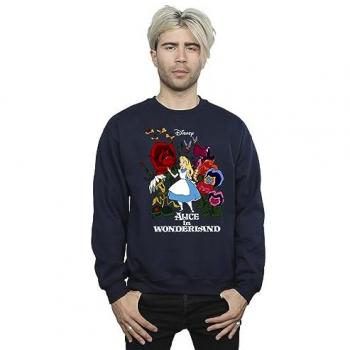 Felpa Disney Uomo Alice nel Paese delle Meraviglie Fiori