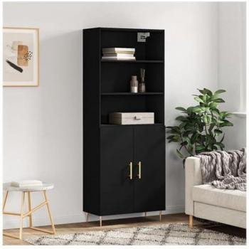 MAISON CHIC Elegantes Hochboard Schwarz 69,5x34x180 cm