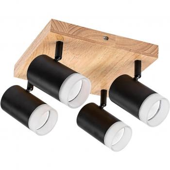 Plafonnier en bois Toras GU10 4xMAX 5W Rabalux