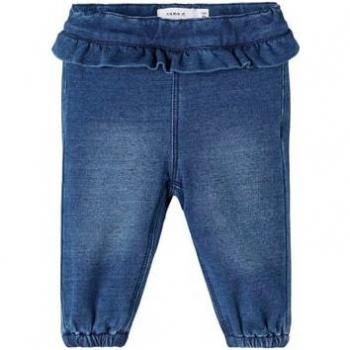 Pantaloni felpati in denim blu scuro