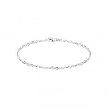Braccialetto in Argento Sterling 925 con Dettagli a Filigrana e Cristalli Elli