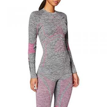X‑Bionic Energy Accumulator 4.0 Long‑Sleeve Base Layer – Women’s Grey Melange/Pink (Size M)