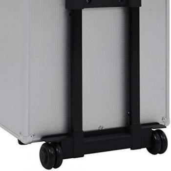 VidaXL Cosmetic Trolley, Aluminum, Silver