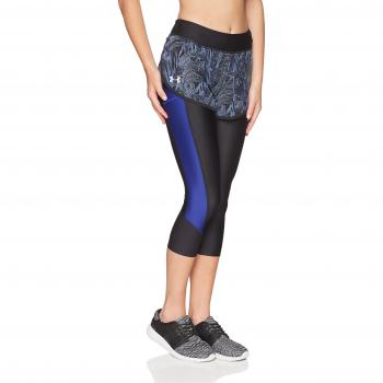 Under Armour Fly Fast PRNT Pantalon 3/4 Femme, Noir, FR : S