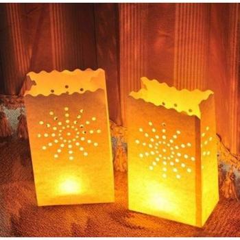 10 pcs/lot décoration de mariage lanterne à bougie en papier