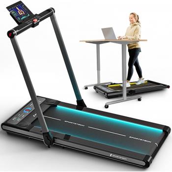 Sportstech sWalk Plus 2-in-1 Klappbares Laufband mit LED und App-Kompatibilität