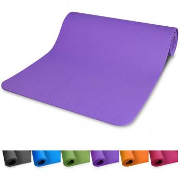 Good Times Yogamatte, rutschfest, TPE, umweltfreundlich, hypoallergen, hautfreundlich, 183x61x0,8cm (Pink)