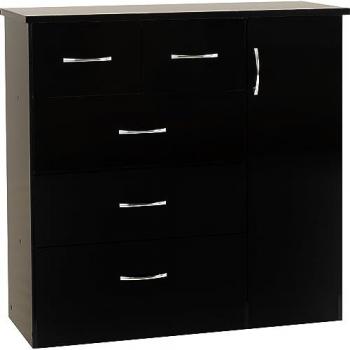 Seconique Nevada 5 Drawer Low Wardrobe