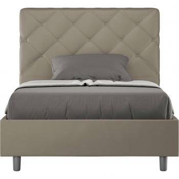 Cama Acogedora Priya 120x190 con Tapizado de Cuero Sintético
