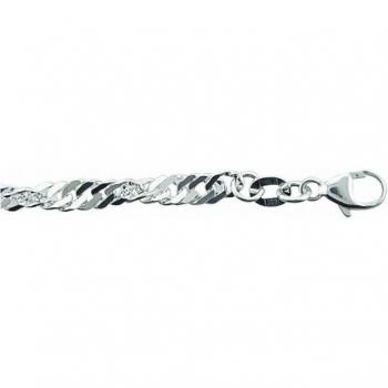 Adelia's Feines 925 Silber Singapur Armband 18,5 cm