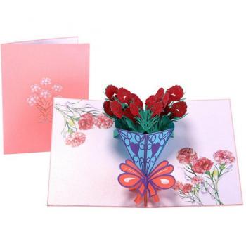 Handmade 3D Carousel Popup Card for Mother's Day Celebration