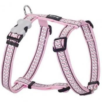 12 mm Red Dingo Harness (Pink) – Reflective Bones Included