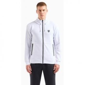 Sweat casual EA7 homme blanc taille XL