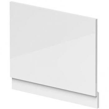 Baltarley Gloss White 700mm Waterproof Straight Shower Bath End Panel