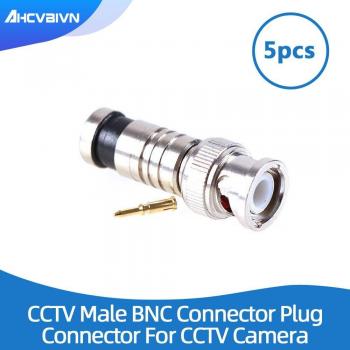 Ensemble 5 pièces : connecteur BNC à RG59 (compression, mâle)
