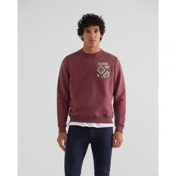 Sudadera de hombre en color burdeos