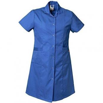 Planam Damen Arbeitsmantel 1/4 Arm Mischgewebe kornblau Größe 46