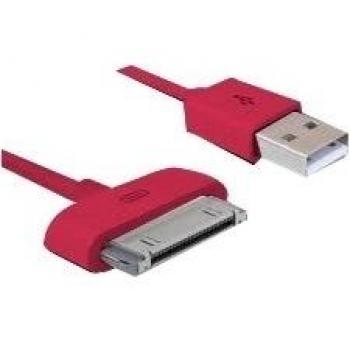 CABLE DE CARGA Y SINCRONIZACION PHOENIX PARA DISPOSITIVOS APPLE IPHONE IPAD 1.5M FUCSIA