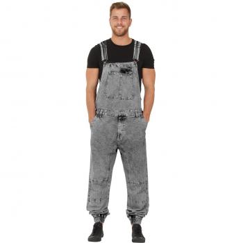 G8 One Men's Dungarees with Elastic Ankles, Black Wash