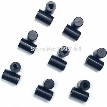 Capsule ronde A04 – 100 capuchons en plastique noir