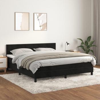 VidaXL Elegantes Boxspringbett 160x200 cm Schwarz