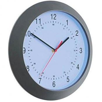 5 Star Facilities Coloured Case Wall Clock (Dark Grey)