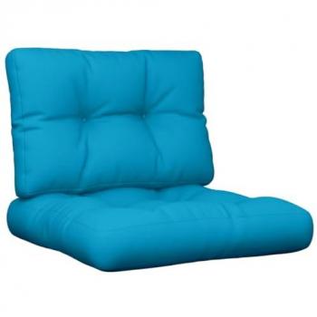 VidaXL Palettenkissen 2 Stück Stoff Blau