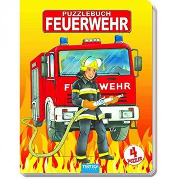 Puzzlebuch Feuerwehr: 4 Puzzle, je 12 Teile