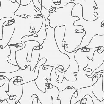 Holden Decor Abstract Faces Wallpaper