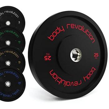Body Revolution 2 25kg Olympic Bumper Plates – Black Pair