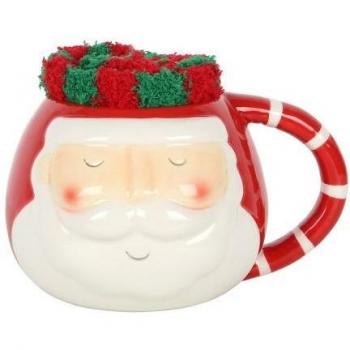 Confezione “Tazza + Calzini Babbo Natale” – Taglia Unica