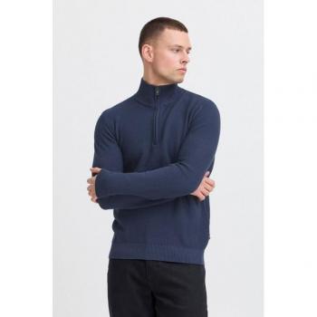 BLEND Troyer BHPullover – Herren, Größe XXL, marineblaus, einfarbiges Pullover aus Baumwolle