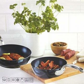 Gr8 Home Black Diamond Induction Frying Pan Pair