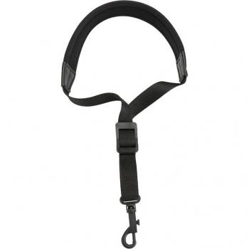 Black and Coffee Adjustable Saxophone Neck Strap with Snap Hook
