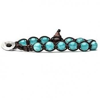 Bracciale originale tibetano Tamashii giada azzurra