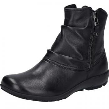 Charlotte 09: bottines de luxe en cuir nappa noir – zip intégré
