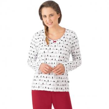 Trigema Katzenmotiv Langarmshirt für Frauen