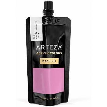ARTEZA 120 ml Pink Acrylfarbe – Hohe Transparenz, Künstlerqualität
