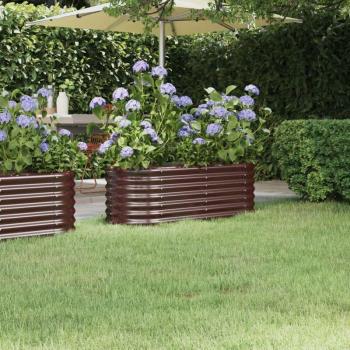 Letto Giardino in Acciaio Marrone