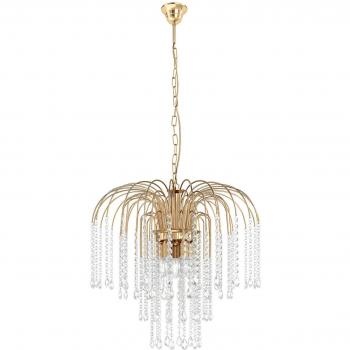 ONLI Pioggia hanging light, crystal rain Ø 50 cm gold